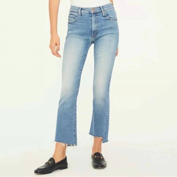 NWT Mother The Insider Crop Step Fray Jeans - Picture 2 of 11